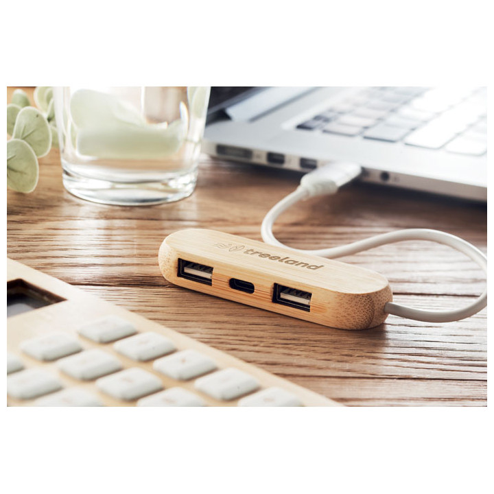 Hub USB 3 portas entrada dupla