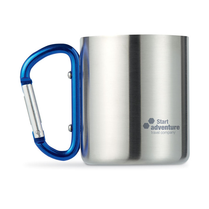 Caneca metal asa mosquetão