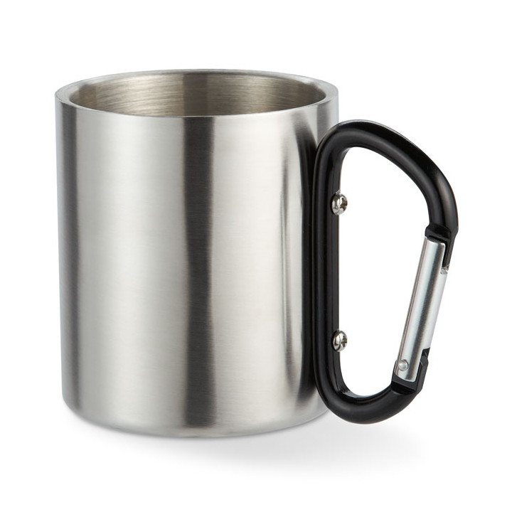 Caneca metal asa mosquetão