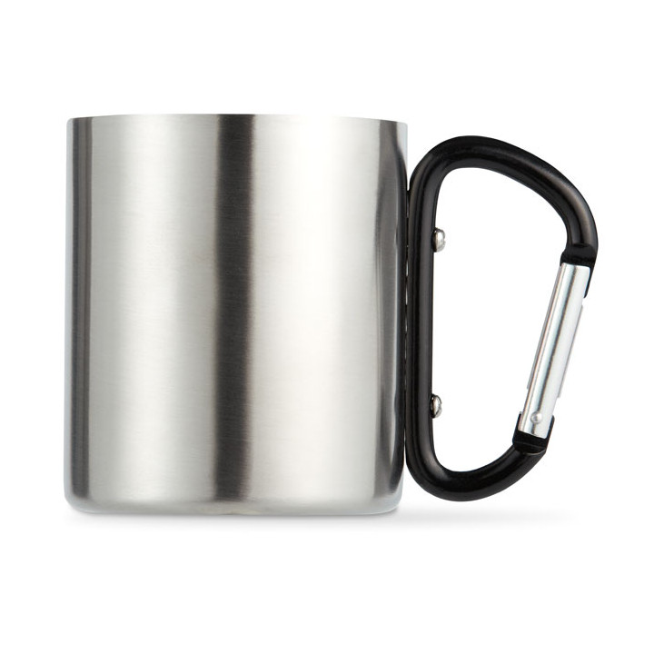 Caneca metal asa mosquetão