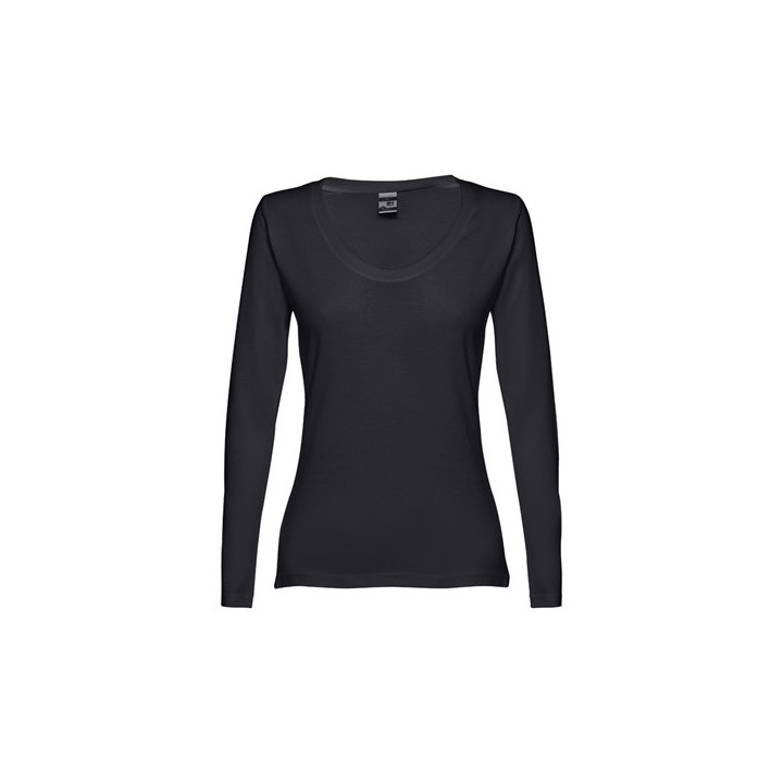 THC BUCHAREST WOMEN. T-shirt cintada de manga comprida para senhora em algodão