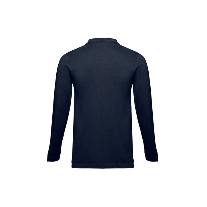 THC BERN. Polo de manga comprida para homem em algodão cardado