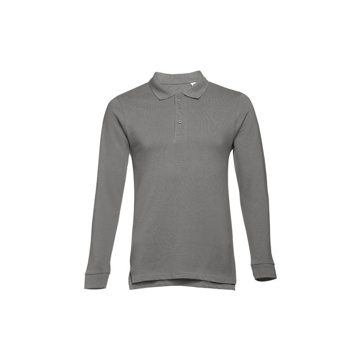 THC BERN. Polo de manga comprida para homem em algodão cardado