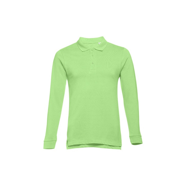THC BERN. Polo de manga comprida para homem em algodão cardado