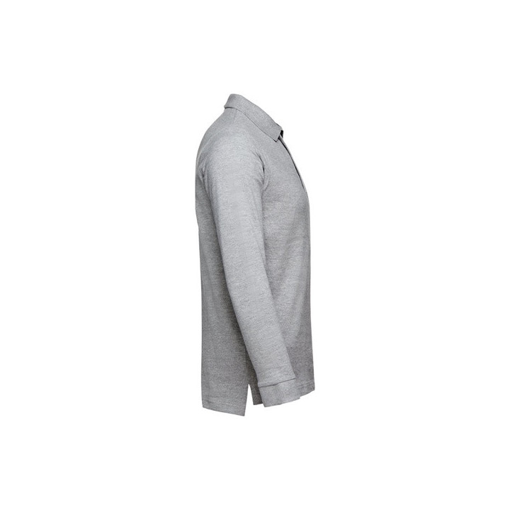 THC BERN. Polo de manga comprida para homem em algodão cardado
