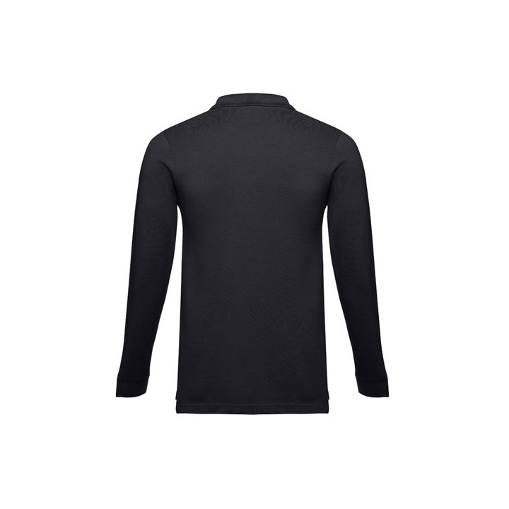 THC BERN. Polo de manga comprida para homem em algodão cardado